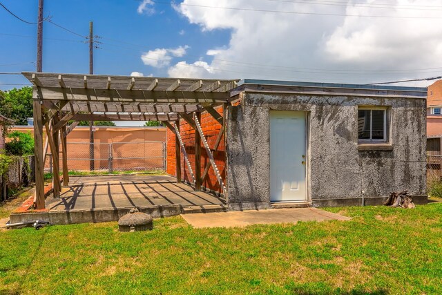 1523 22nd St, Galveston, TX 77550 - back of house featuring a pergola and a patio area