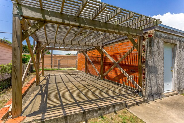 1523 22nd St, Galveston, TX 77550 - view of patio / terrace featuring a pergola