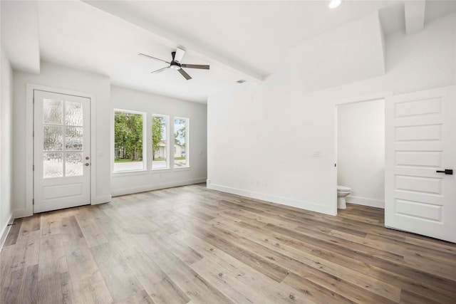 8618 Lee Otis St A-B, Unit A-B Houston, TX 77051 - spare room featuring wood finished floors, ceiling fan, baseboards, and recessed lighting