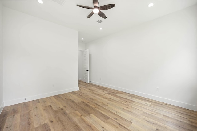 8618 Lee Otis St A-B, Unit A-B Houston, TX 77051 - spare room with a ceiling fan, baseboards, light wood finished floors, and recessed lighting