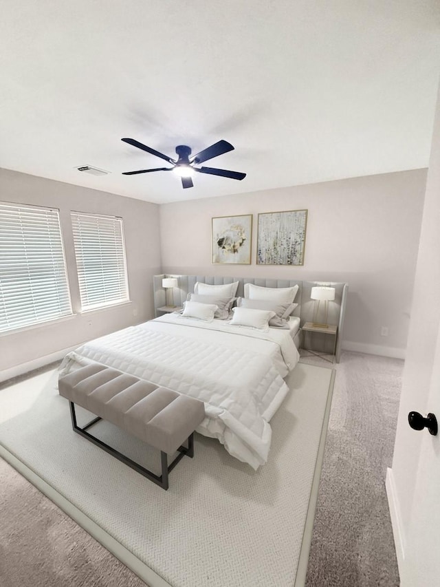 17422 Typhoon Way, Crosby, TX 77532 - bedroom featuring carpet, baseboards, and ceiling fan