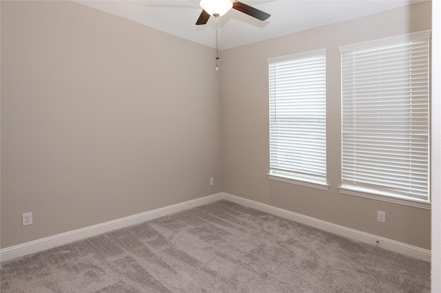 8408 Oak Leaf Point Dr, Houston, TX 77055 - carpeted empty room featuring ceiling fan and baseboards