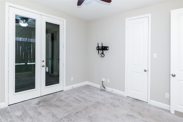 8408 Oak Leaf Point Dr, Houston, TX 77055 - unfurnished room with ceiling fan, carpet, and baseboards