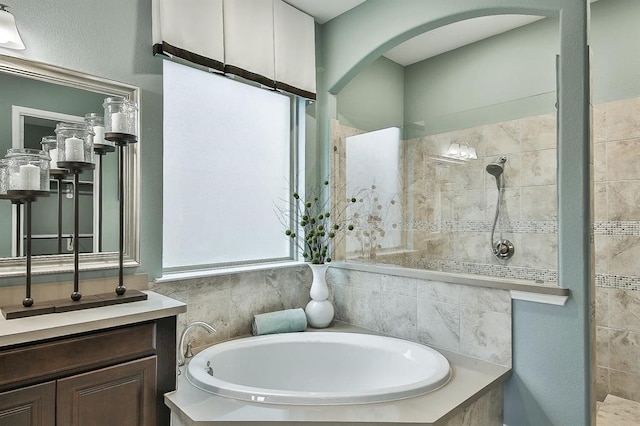 29506 Highland Manor Ct, Katy, TX 77494 - bathroom featuring a bath and walk in shower