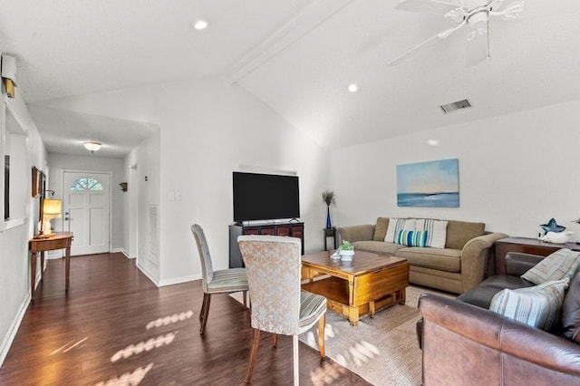 2505 Gerol Dr, Galveston, TX 77551 - living room featuring wood finished floors, baseboards, ceiling fan, and recessed lighting
