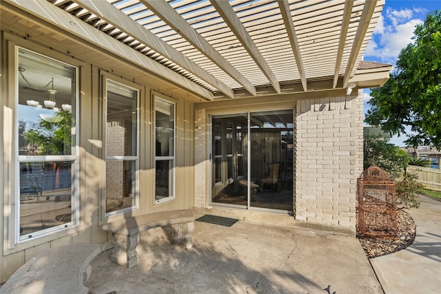 2505 Gerol Dr, Galveston, TX 77551 - view of patio with a pergola