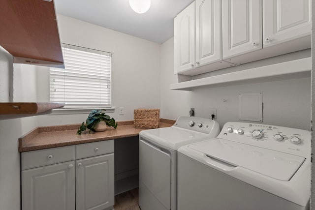 62 Treescape Cir, The Woodlands, TX 77381 - laundry room featuring separate washer and dryer and cabinet space