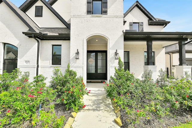 18115 Bachman Branch Dr, Cypress, TX 77433 - entrance to property with french doors and brick siding