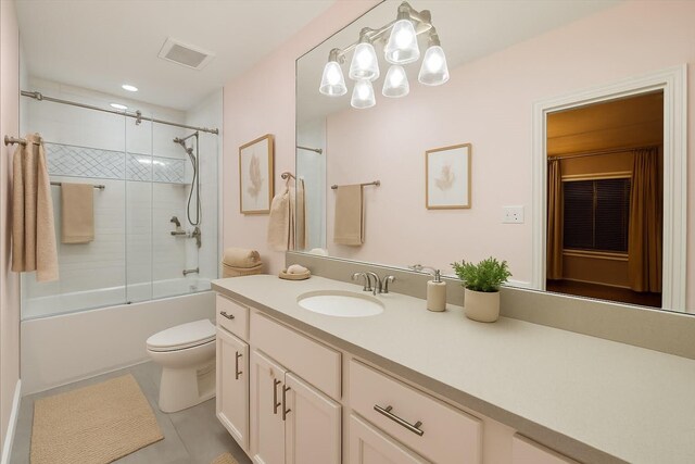 10250 Clubhouse Cir, Magnolia, TX 77354 - bathroom with vanity, toilet, shower / washtub combination, and tile patterned floors