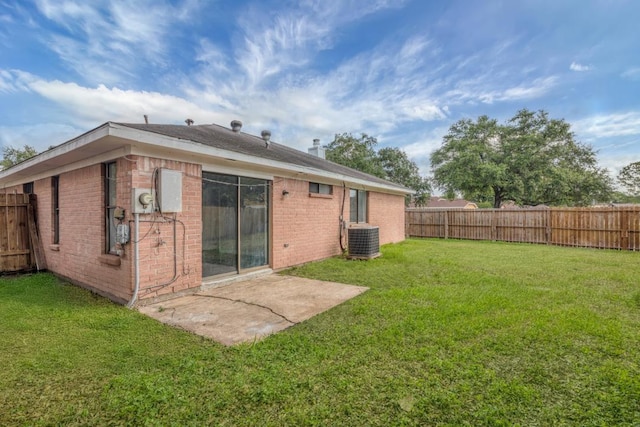 10603 Zircon Ct, Houston, TX 77099 - rear view of property with cooling unit and brick siding