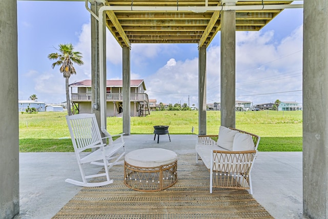4101 5th St, Galveston, TX 77554 - view of patio / terrace with stairs