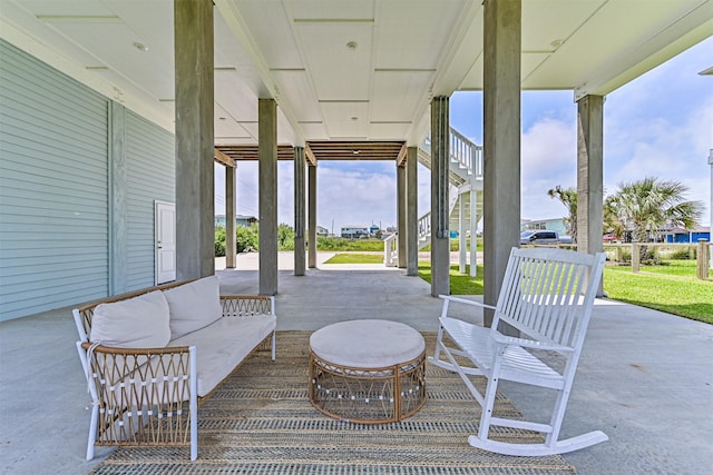 4101 5th St, Galveston, TX 77554 - view of patio with outdoor lounge area