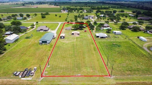 13302 Kettler Rd, Needville, TX 77461 - view of rural area with property parcel outlined