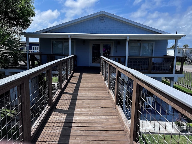 16627 Bermuda Way, Jamaica Beach, TX 77554 - view of wooden terrace
