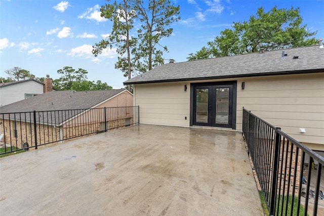 8707 Wind Side Dr, Houston, TX 77040 - view of patio with french doors