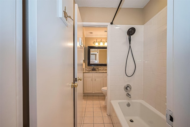 2110 Wilcrest Dr Unit 236, Houston, TX 77042 - bathroom featuring tile patterned flooring, toilet, vanity, and shower / bathtub combination