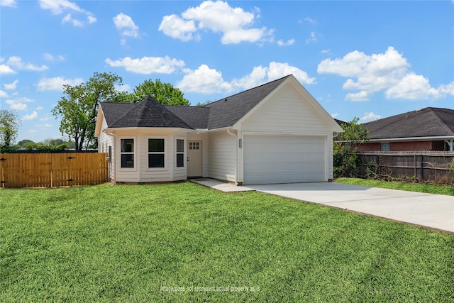 3700 Avenue S, Santa Fe, TX 77510 - ranch-style home with an attached garage, concrete driveway, a shingled roof, and a gate