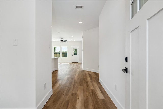 3700 Avenue S, Santa Fe, TX 77510 - hallway with wood finished floors, recessed lighting, and baseboards