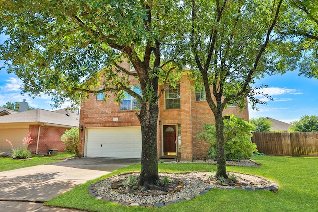 19710 Ringwald Ct, Spring, TX 77379 - traditional home with brick siding, a garage, and concrete driveway