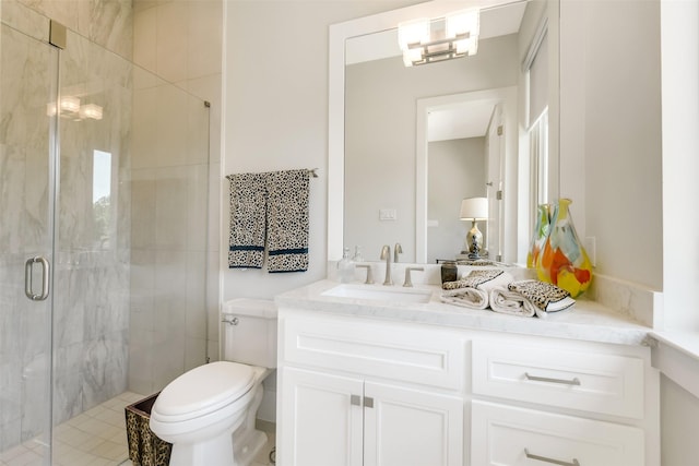 18 N Smith Loop N, Cleveland, TX 77327 - full bathroom with vanity, a stall shower, and toilet