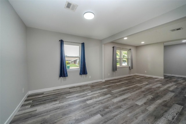5915 Valkeith Dr, Houston, TX 77096 - unfurnished room with wood finished floors, recessed lighting, and baseboards