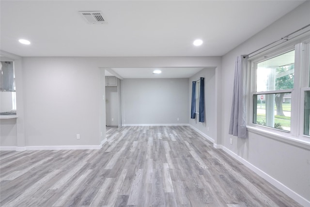 5915 Valkeith Dr, Houston, TX 77096 - empty room with light wood-style flooring, recessed lighting, and baseboards
