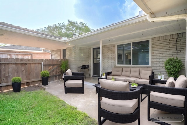 5915 Valkeith Dr, Houston, TX 77096 - view of patio / terrace with an outdoor living space