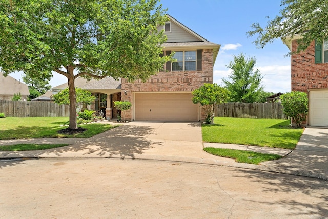 9226 Birch Springs Dr, Houston, TX 77095 - view of front of property with a garage, driveway, and brick siding