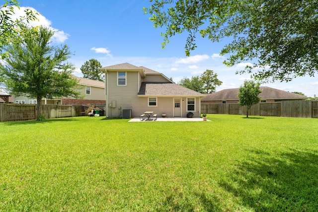 9226 Birch Springs Dr, Houston, TX 77095 - back of property with a patio and cooling unit