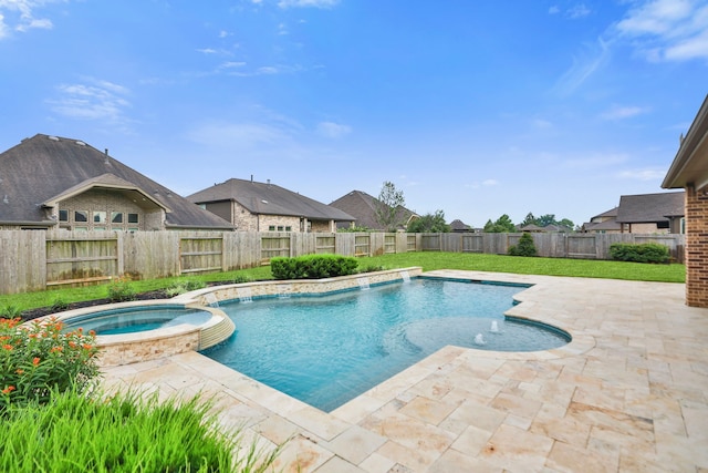 15411 Patten Forest Dr, Cypress, TX 77429 - view of swimming pool featuring a patio area and a pool with connected hot tub