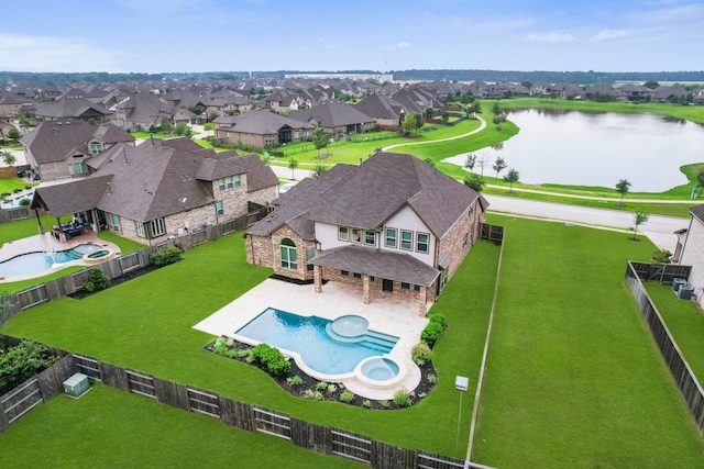 15411 Patten Forest Dr, Cypress, TX 77429 - aerial view of residential area with a pool and a nearby body of water