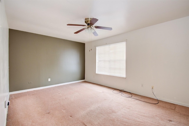 4124 Belle Park Dr, Houston, TX 77072 - spare room with light carpet, ceiling fan, and baseboards