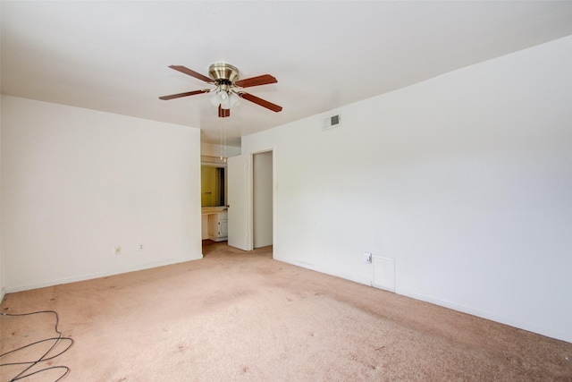 4124 Belle Park Dr, Houston, TX 77072 - unfurnished room with light colored carpet, ceiling fan, and baseboards