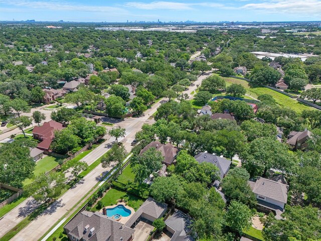 1017 Oak Knoll Ct, Sugar Land, TX 77498 - aerial view of residential area with a pool