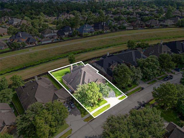 11907 Wind Cove Place Ct, Humble, TX 77346 - aerial view of residential area featuring property boundaries highlighted