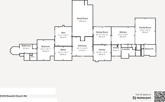 21310 Rosehill Church Rd, Tomball, TX 77377 - floor plan / room layout