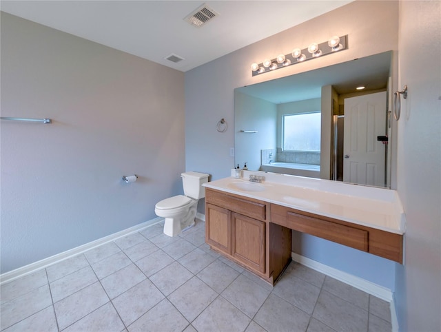 7027 Parkford Meadow Dr, Cypress, TX 77433 - full bath with toilet, a shower stall, tile patterned flooring, and baseboards