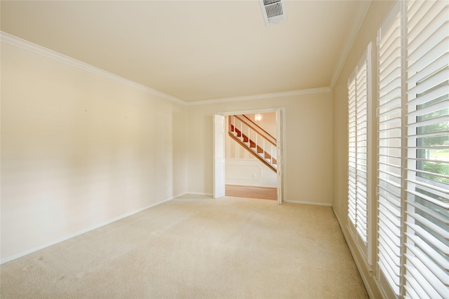 10902 Brentway Dr, Houston, TX 77070 - spare room with crown molding and light carpet