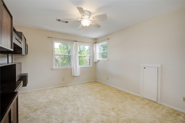 10902 Brentway Dr, Houston, TX 77070 - empty room featuring ceiling fan and light carpet