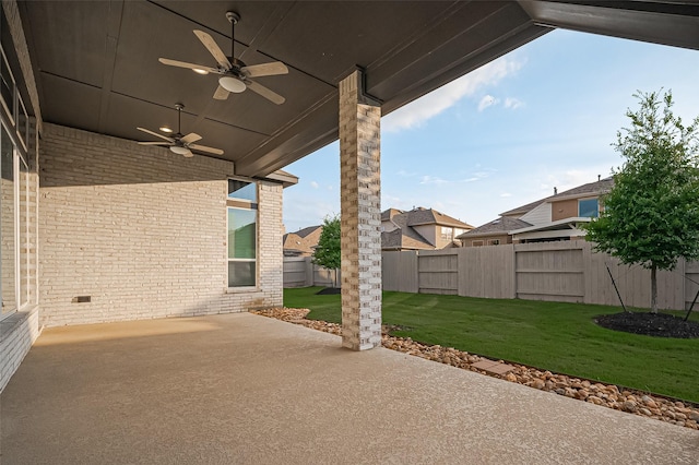 17414 Orchid Falls Ln, Conroe, TX 77302 - view of patio with ceiling fan