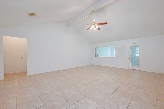 10111 Woodico Ct, Houston, TX 77038 - unfurnished room featuring a ceiling fan and light tile patterned floors