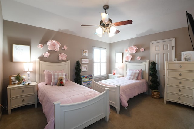 8423 Glenn Leigh Dr NE, Spring, TX 77379 - bedroom featuring carpet floors and ceiling fan