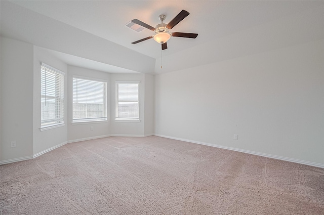 20231 Creekdale Bend Dr, Cypress, TX 77433 - spare room featuring light carpet, ceiling fan, and baseboards