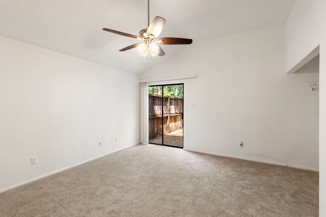 14 W Cobble Hill Cir, The Woodlands, TX 77381 - unfurnished room featuring ceiling fan, carpet flooring, baseboards, and high vaulted ceiling