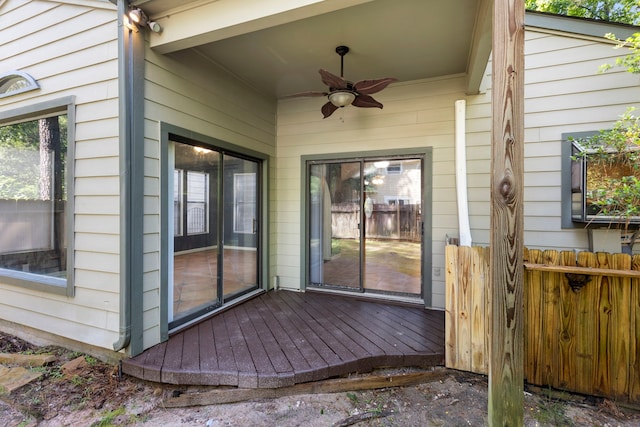 14 W Cobble Hill Cir, The Woodlands, TX 77381 - wooden deck with ceiling fan
