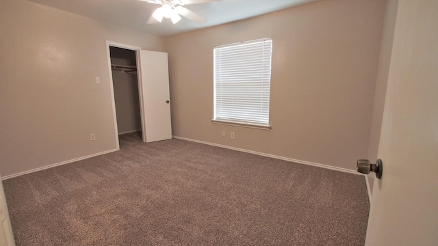 1203 Brook Grove Dr, Katy, TX 77450 - unfurnished bedroom with carpet floors, baseboards, a closet, and a ceiling fan