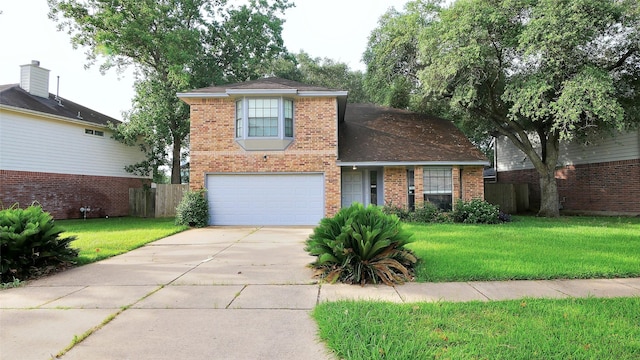 1203 Brook Grove Dr, Katy, TX 77450 - view of front of house with a garage, driveway, brick siding, and a shingled roof