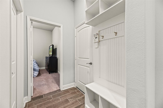 18810 Peachleaf Willow Trce, Cypress, TX 77429 - mudroom with wood tiled floors and baseboards