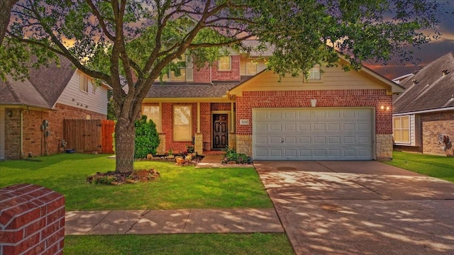 8418 Kirkbrook Dr, Houston, TX 77089 - view of front of home featuring brick siding, concrete driveway, and a garage
