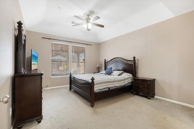 8418 Kirkbrook Dr, Houston, TX 77089 - bedroom featuring light carpet, baseboards, and ceiling fan